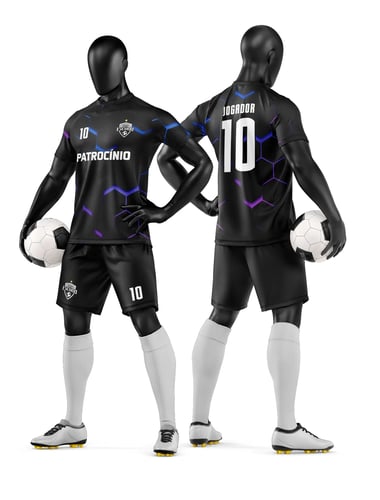 Arte Vetor Camisa e Short de Time de Futebol Amador