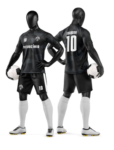 Arte Vetor Camisa e Short de Time de Futebol Amador