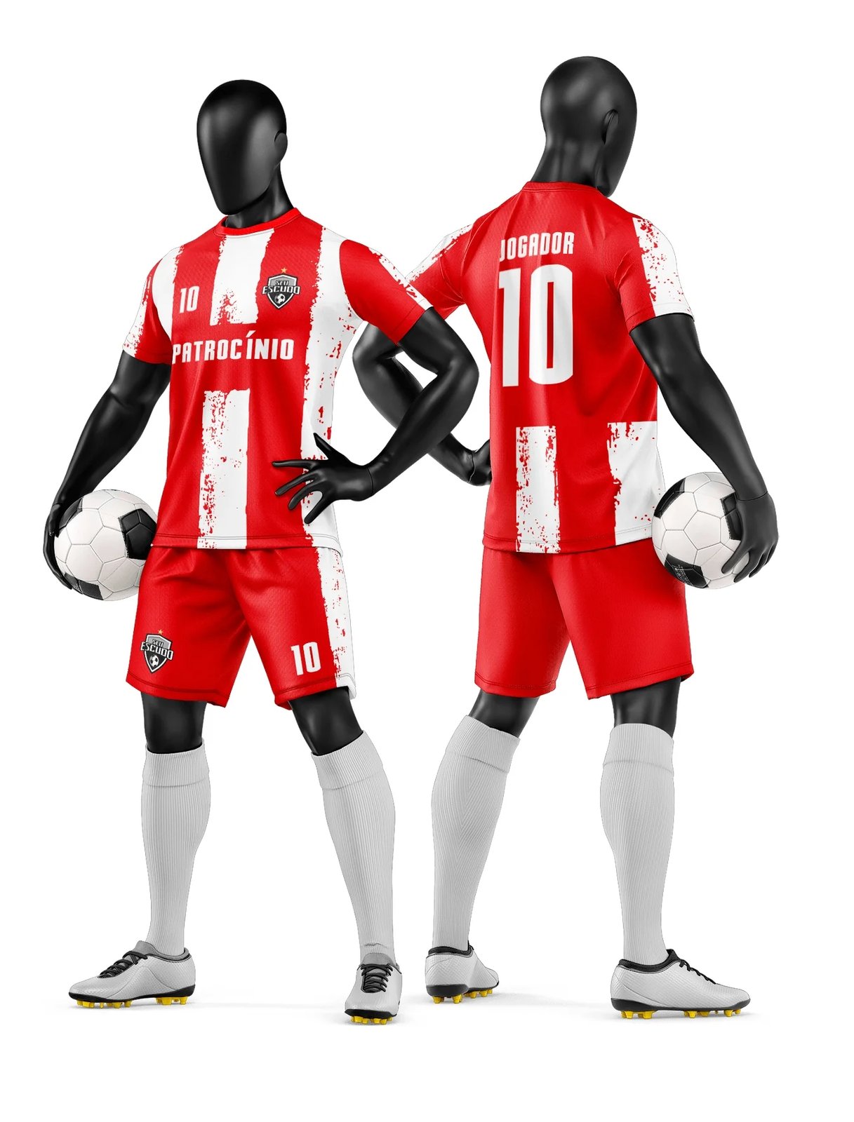 Arte Vetor Camisa e Short de Time de Futebol Amador