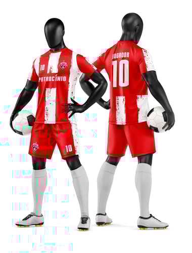 Arte Vetor Camisa e Short de Time de Futebol Amador