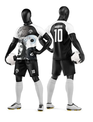 Arte Vetor Camisa e Short de Time de Futebol Amador