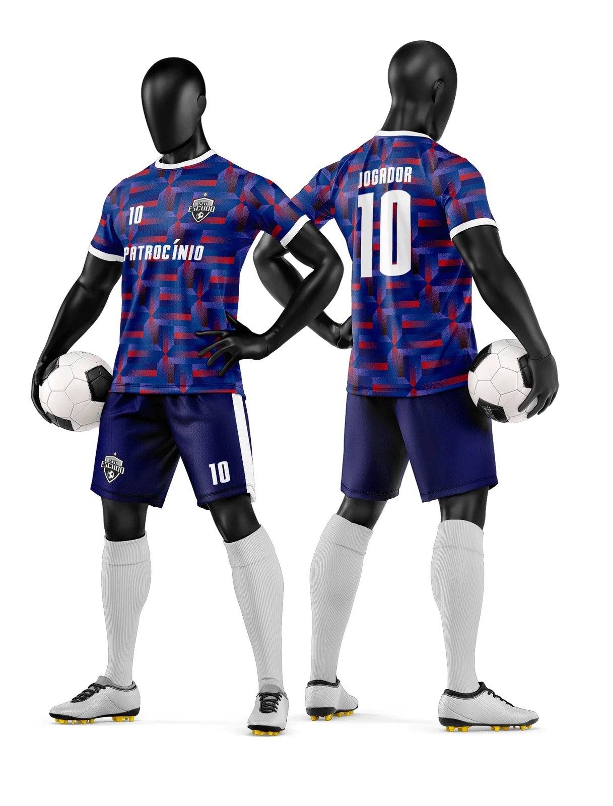 Arte Vetor Camisa e Short de Time de Futebol Amador