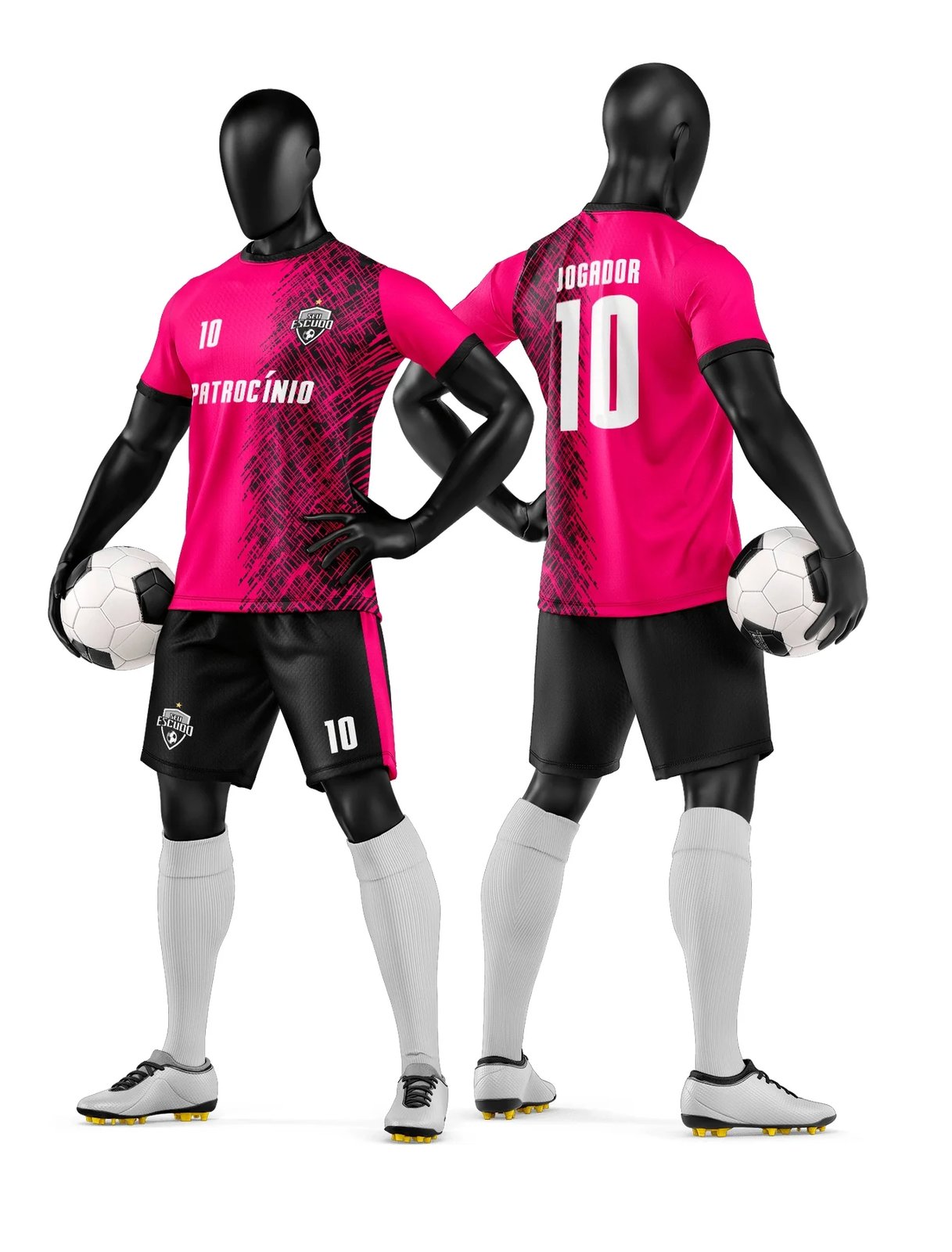 Arte Vetor Camisa e Short de Time de Futebol Amador