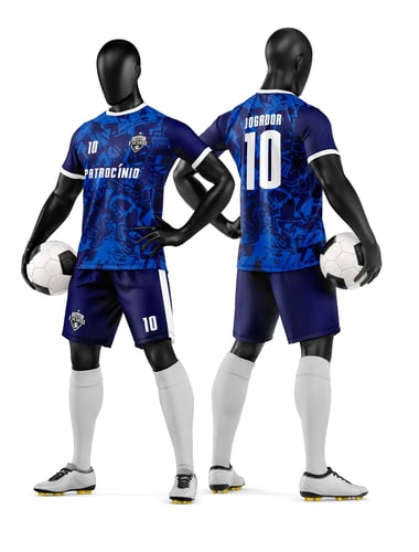 Arte Vetor Camisa e Short de Time de Futebol Amador