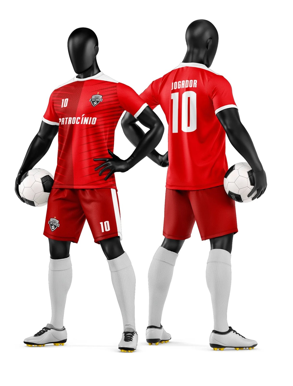 Arte Vetor Camisa e Short de Time de Futebol Amador