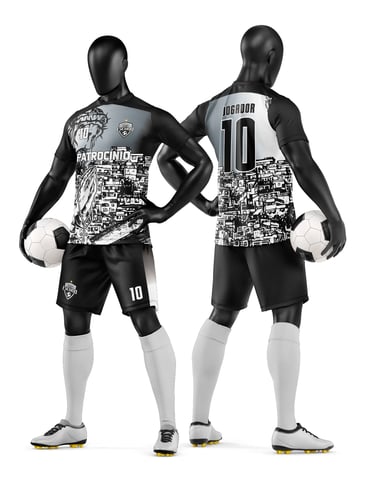 Arte Vetor Camisa e Short de Time de Futebol Amador