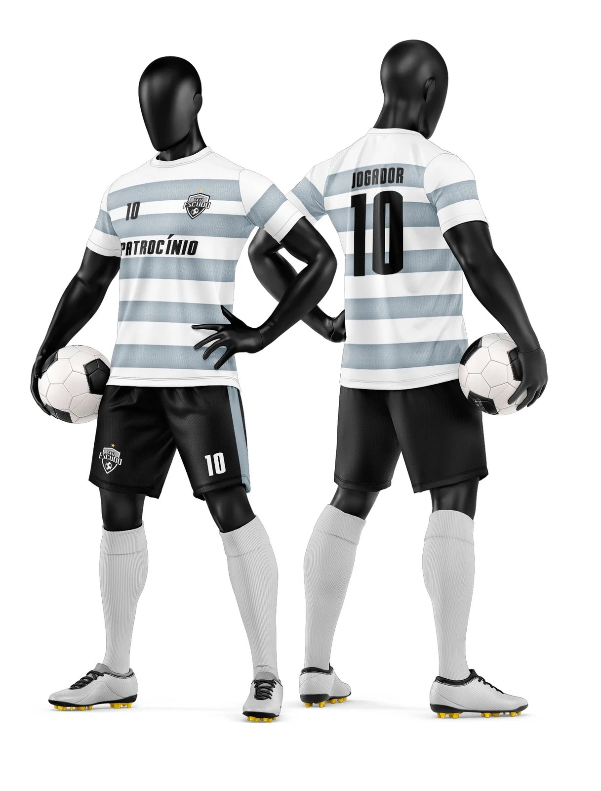 Arte Vetor Camisa e Short de Time de Futebol Amador