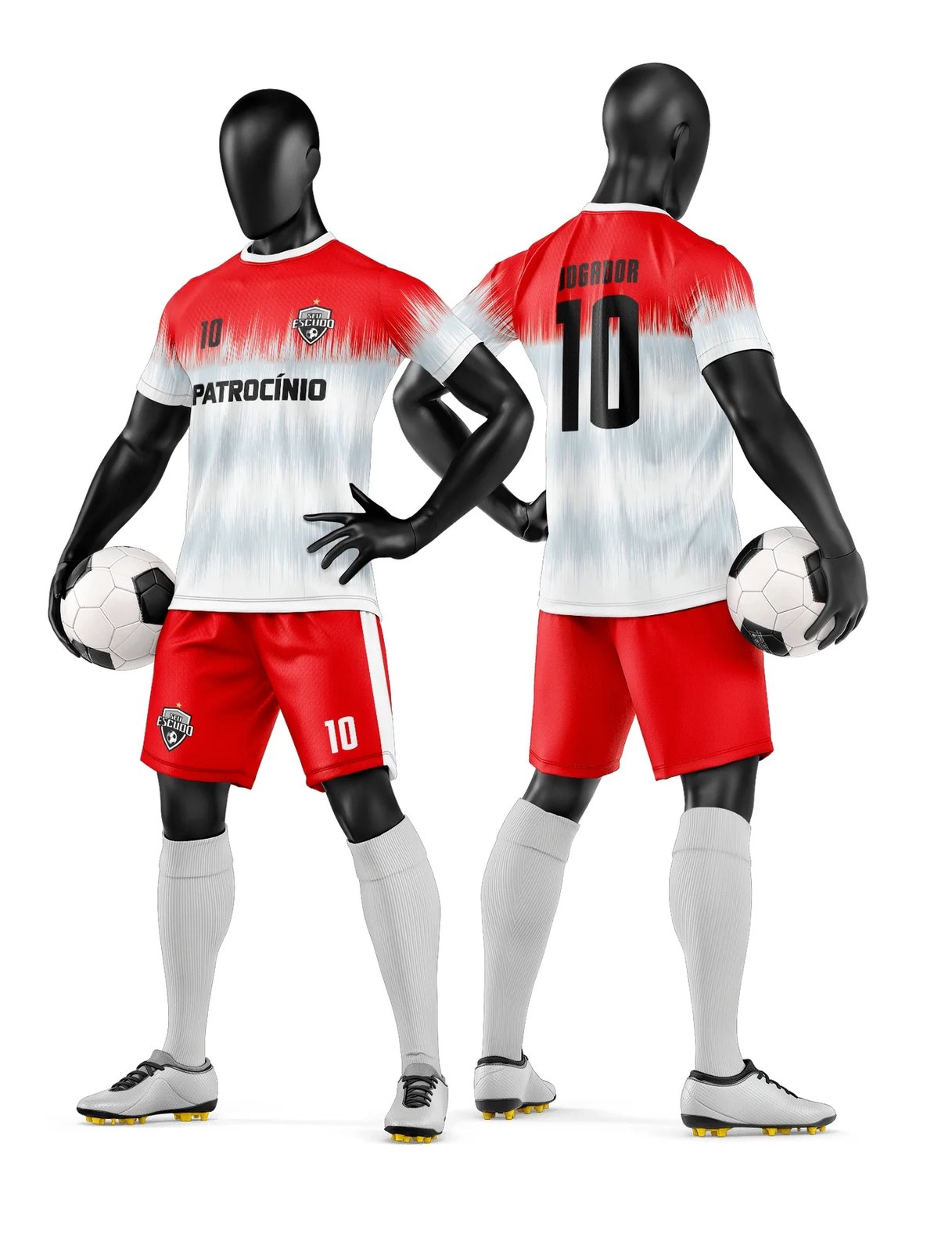 Arte Vetor Camisa e Short de Time de Futebol Amador