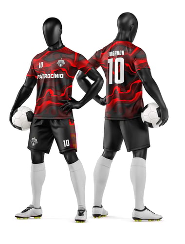 Arte Vetor Camisa e Short de Time de Futebol Amador