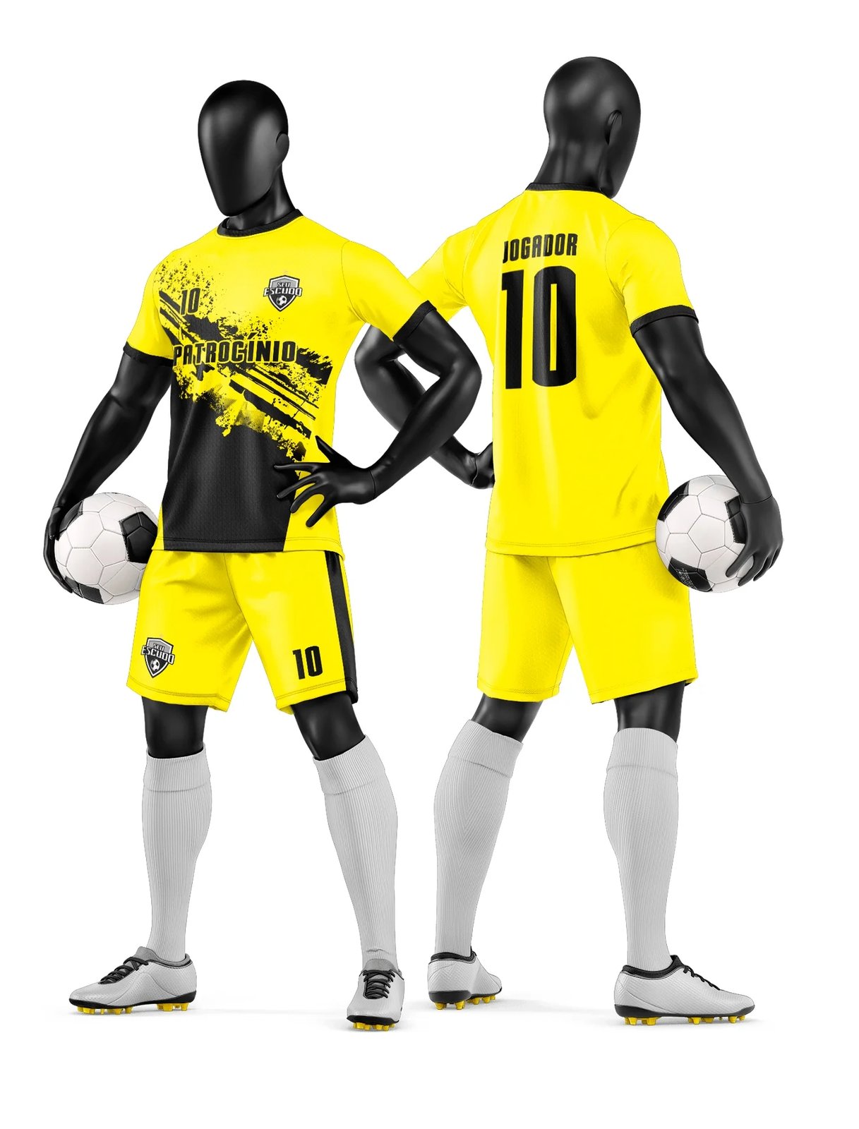 Arte Vetor Camisa e Short de Time de Futebol Amador