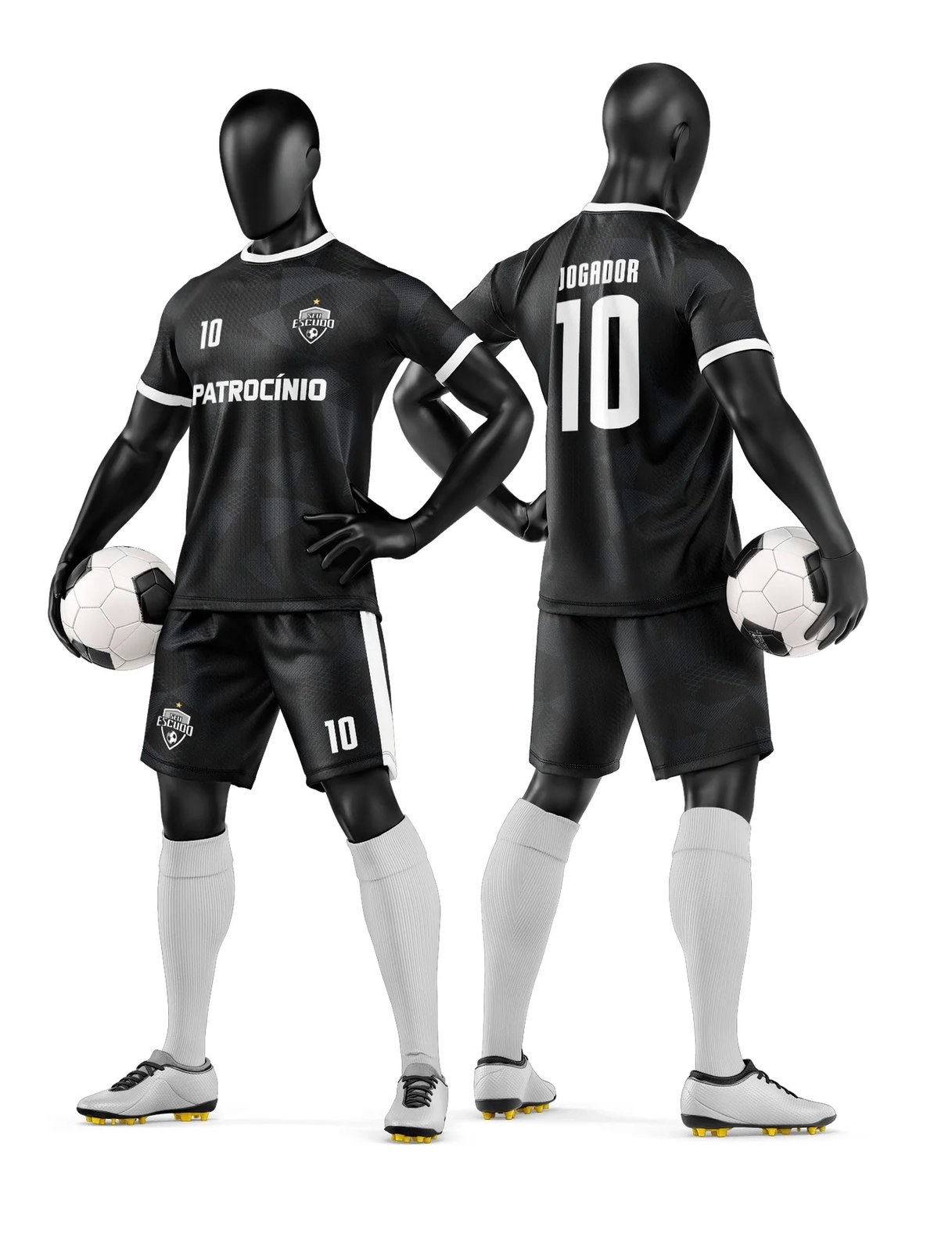 Arte Vetor Camisa e Short de Time de Futebol Amador