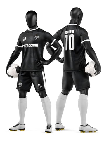 Arte Vetor Camisa e Short de Time de Futebol Amador