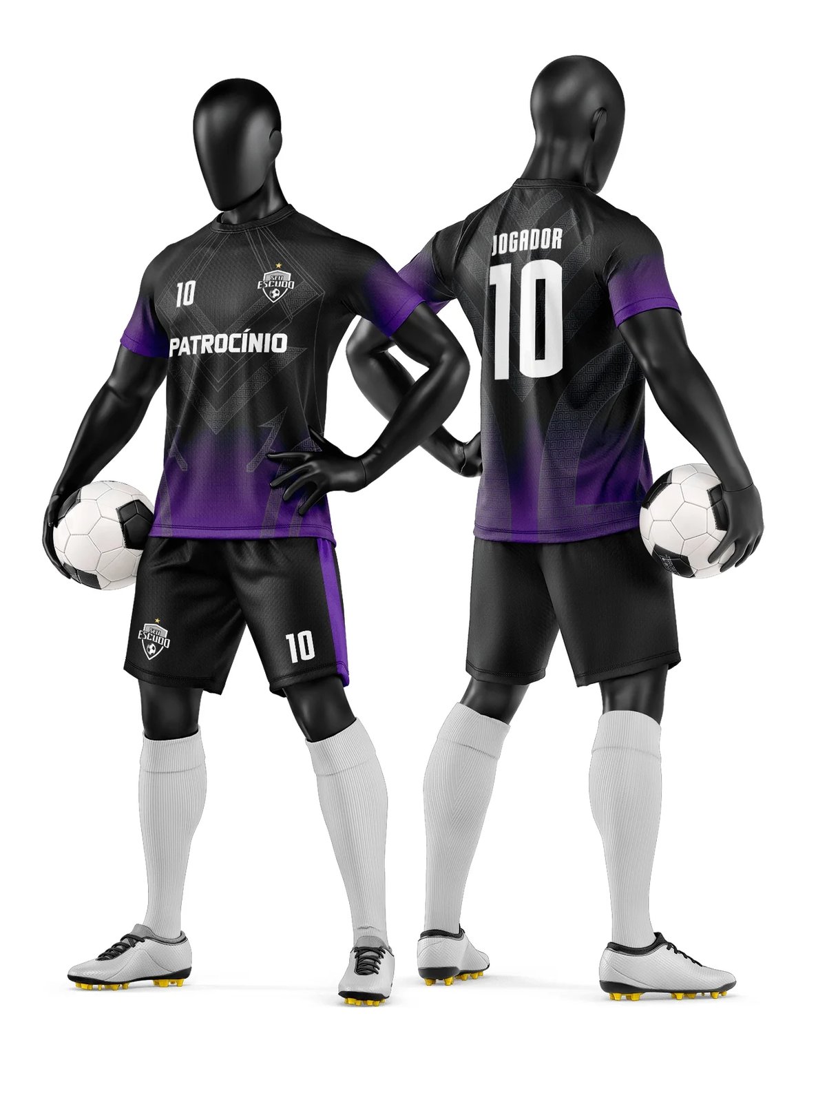 Arte Vetor Camisa e Short de Time de Futebol Amador