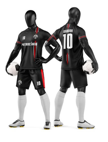 Arte Vetor Camisa e Short de Time de Futebol Amador