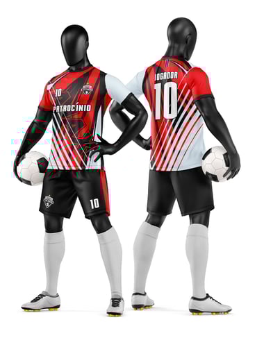 Arte Vetor Camisa e Short de Time de Futebol Amador