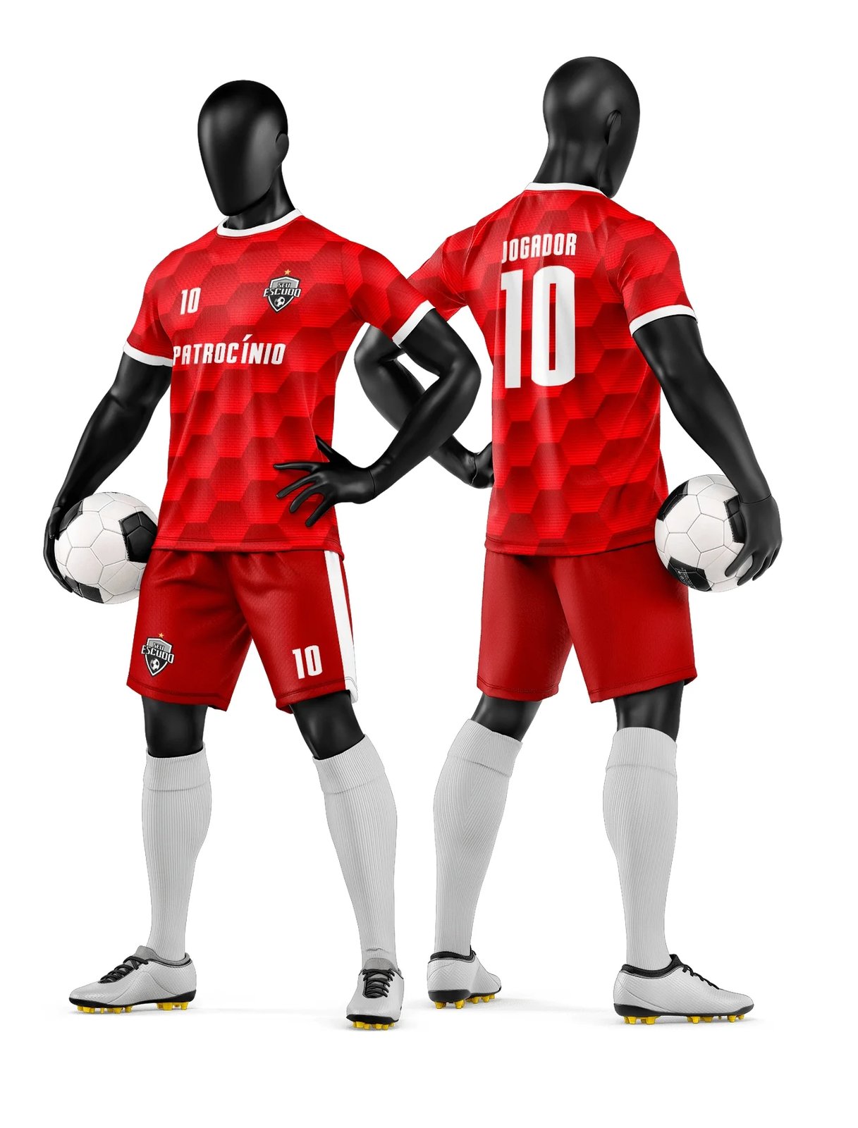 Arte Vetor Camisa e Short de Time de Futebol Amador