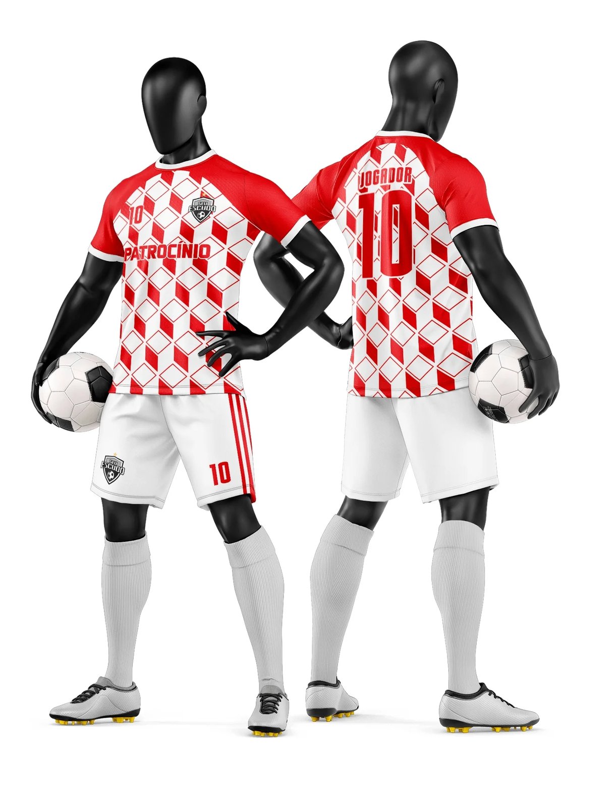 Arte Vetor Camisa e Short de Time de Futebol Amador