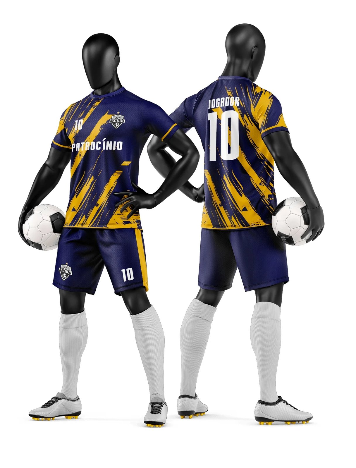 Arte Vetor Camisa e Short de Time de Futebol Amador
