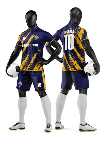 Arte Vetor Camisa e Short de Time de Futebol Amador