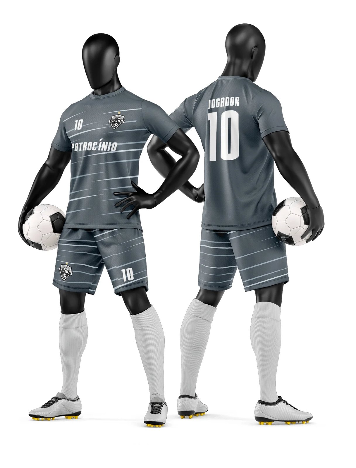 Arte Vetor Camisa e Short de Time de Futebol Amador