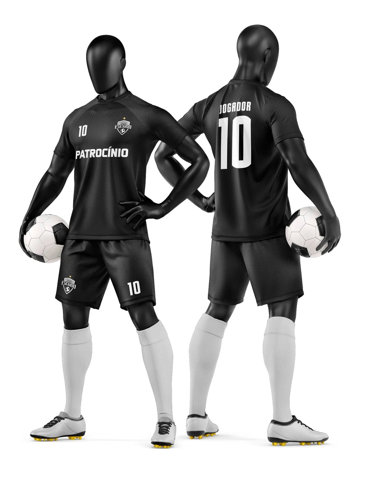 Arte Vetor Camisa e Short de Time de Futebol Amador