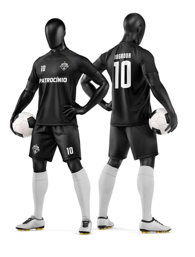 Arte Vetor Camisa e Short de Time de Futebol Amador