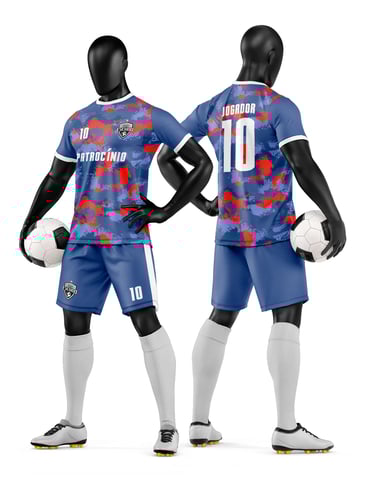 Arte Vetor Camisa e Short de Time de Futebol Amador