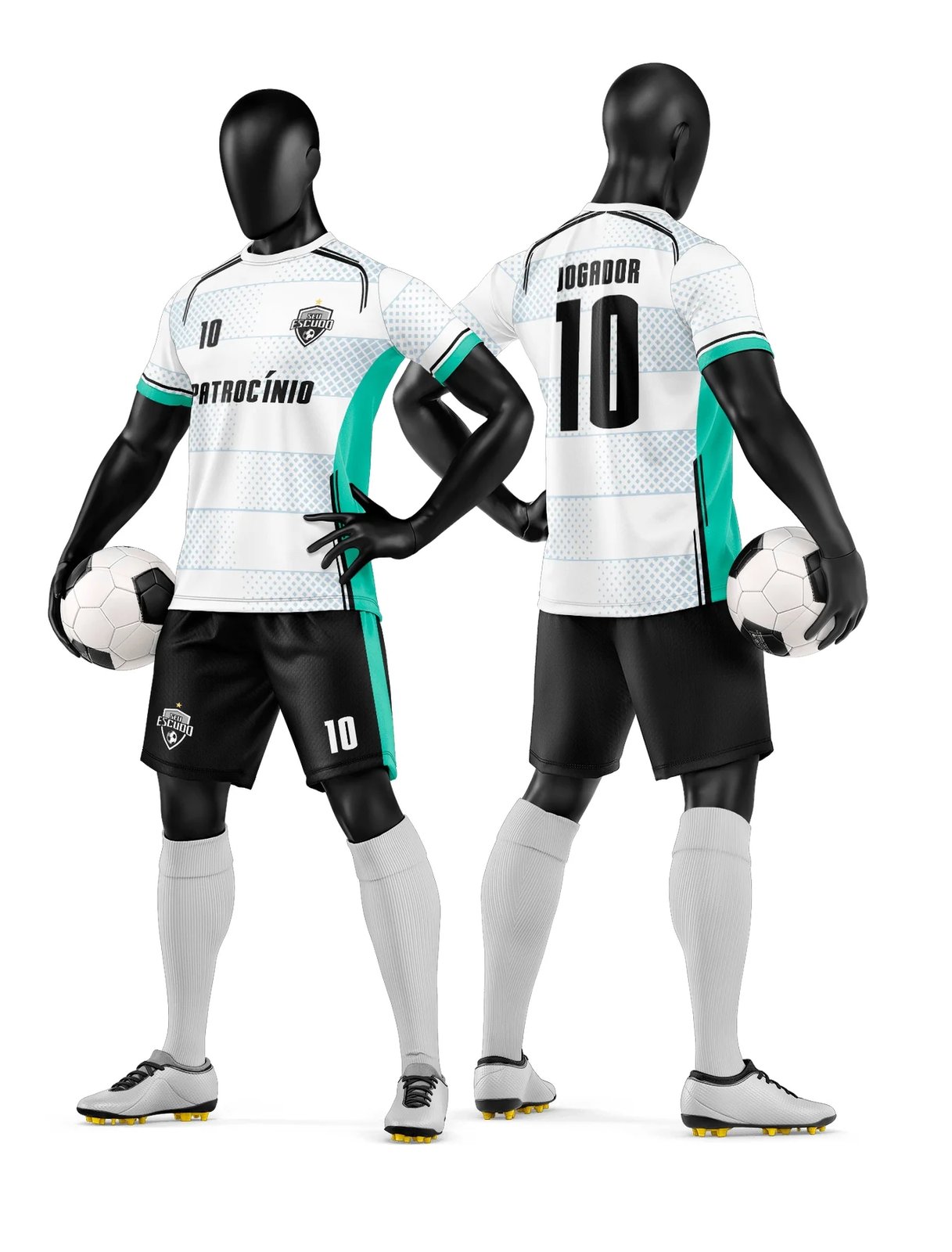 Arte Vetor Camisa e Short de Time de Futebol Amador