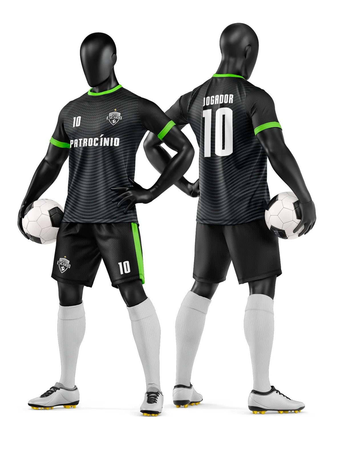 Arte Vetor Camisa e Short de Time de Futebol Amador