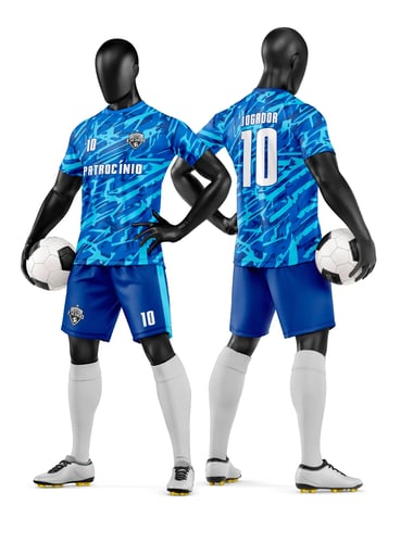 Arte Vetor Camisa e Short de Time de Futebol Amador