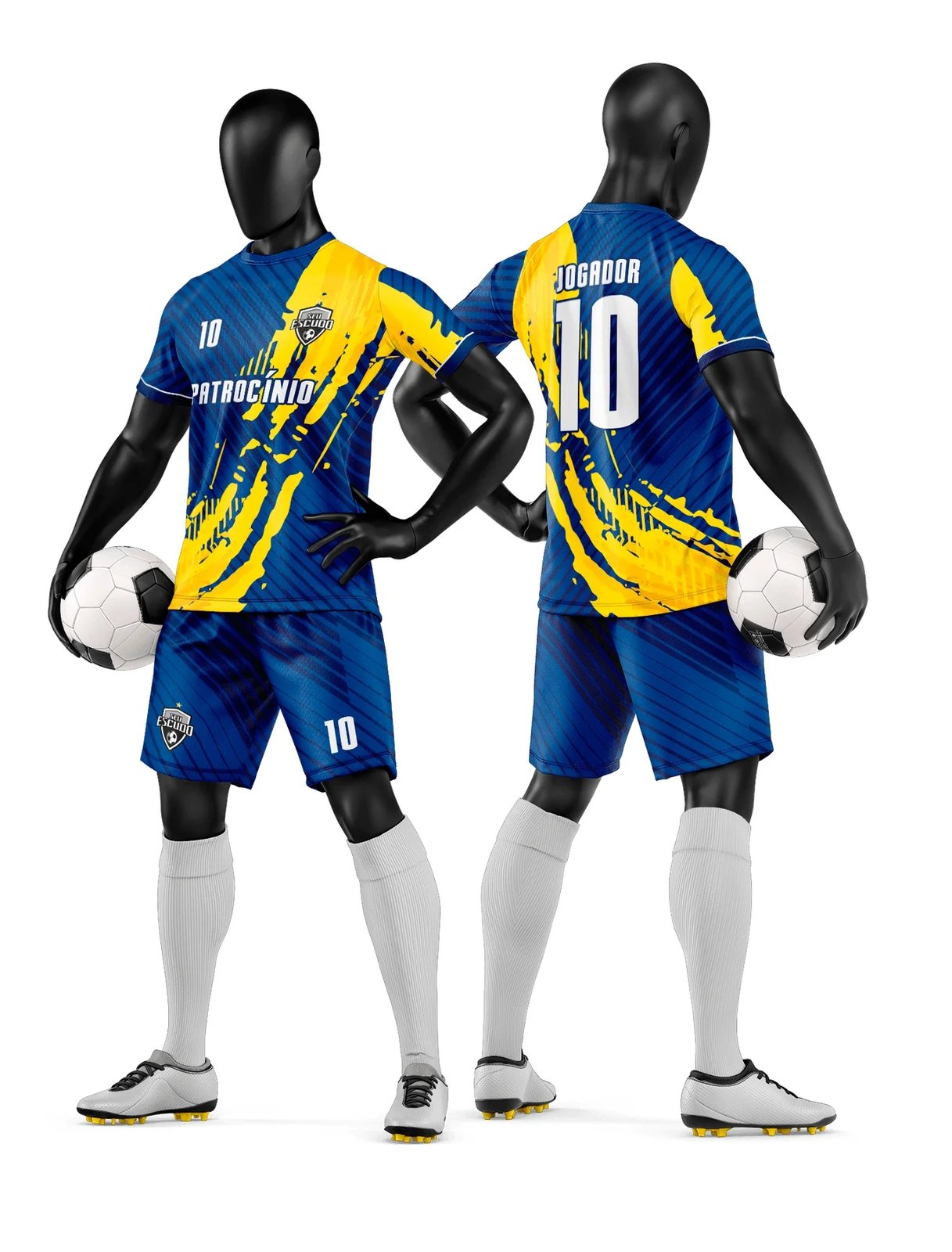 Arte Vetor Camisa e Short de Time de Futebol Amador