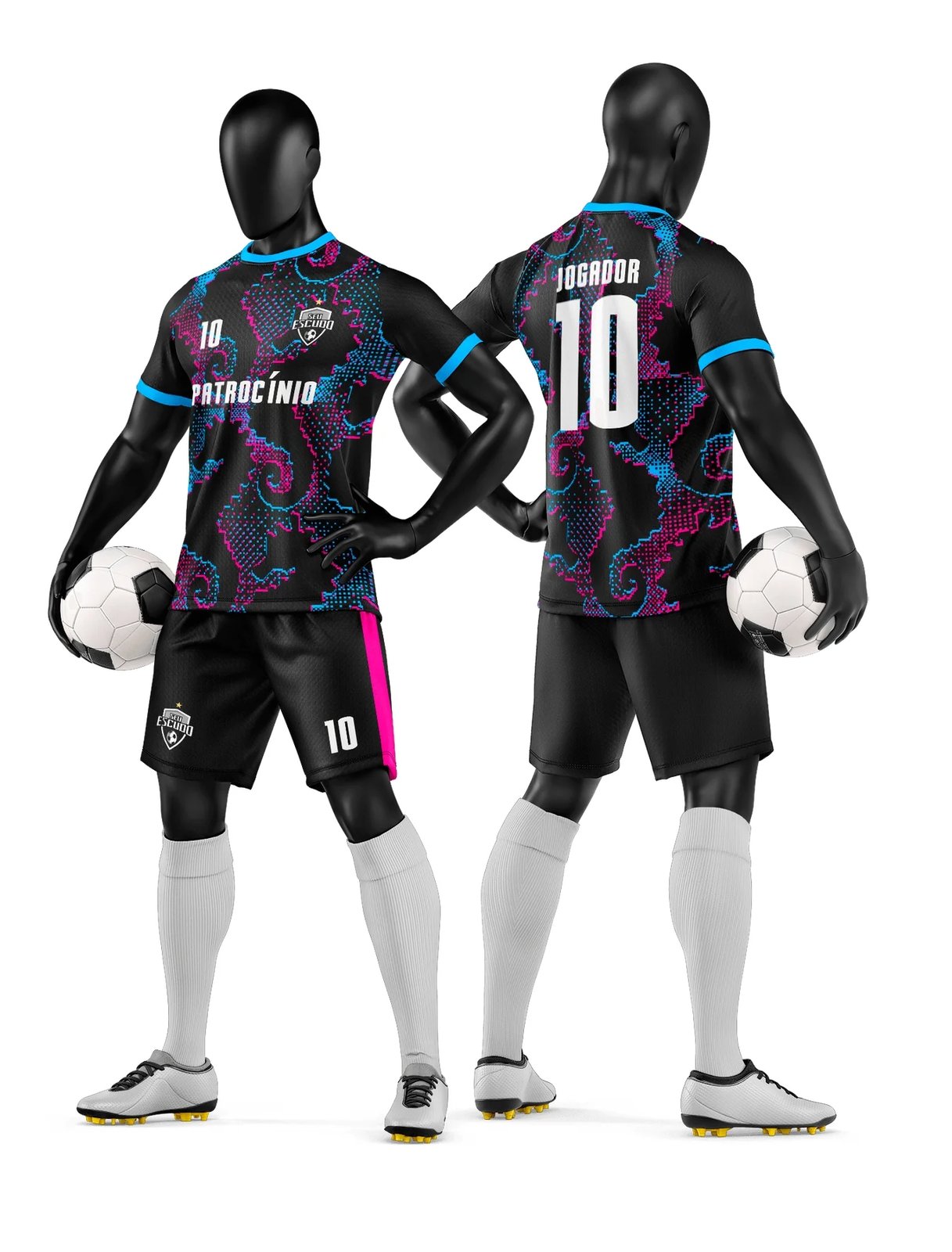 Arte Vetor Camisa e Short de Time de Futebol Amador