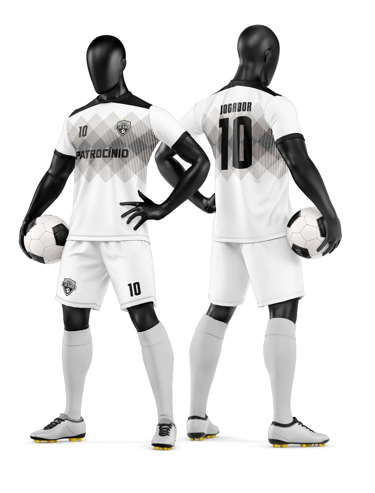 Arte Vetor Camisa e Short de Time de Futebol Amador