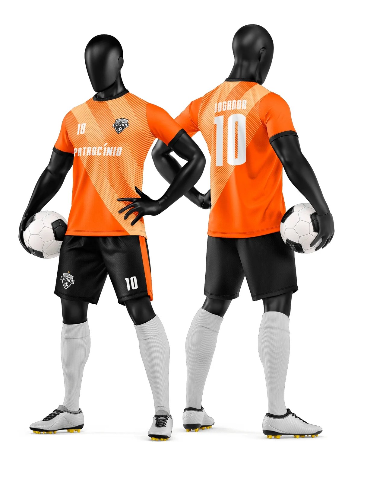 Arte Vetor Camisa e Short de Time de Futebol Amador