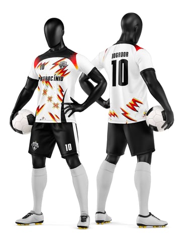 Arte Vetor Camisa e Short de Time de Futebol Amador