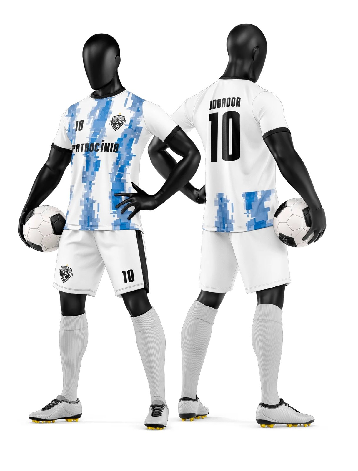 Arte Vetor Camisa e Short de Time de Futebol Amador