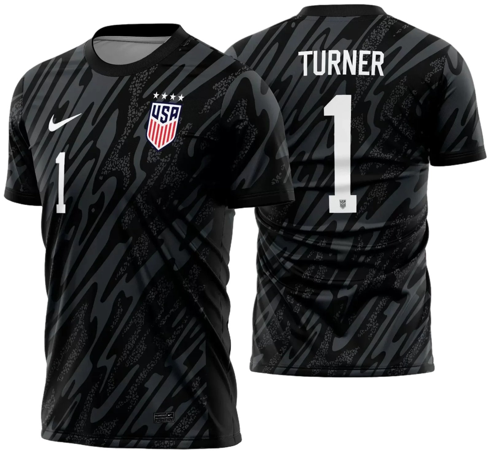 Arte Vetor Camisa Estados Unidos Goleiro 2024 - 2025