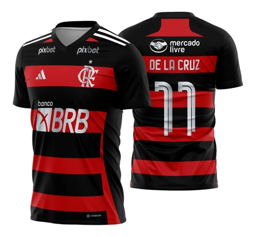 Arte Vetor Camisa Flamengo 2024 - 2025 | Estampa Camisa do Flamengo 2024 - 2025