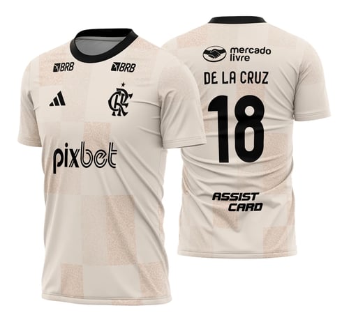 Arte Vetor Camisa Flamengo Pré-Jogo 2024 - 2025