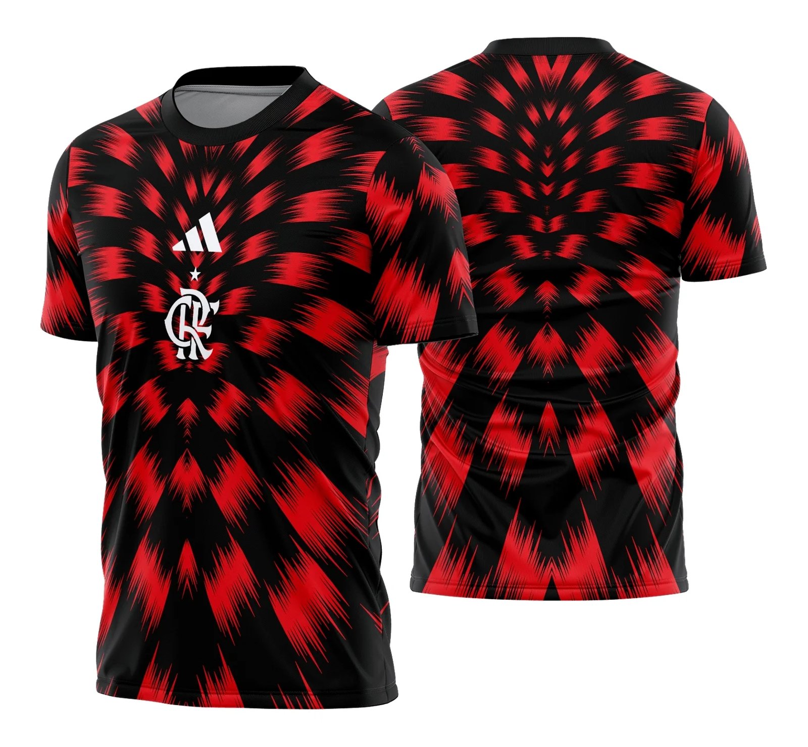 Arte Vetor Camisa Flamengo Pré-Jogo 2025 - 2026
