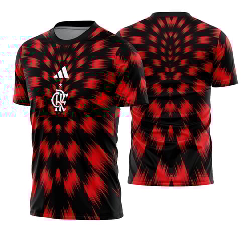 Arte Vetor Camisa Flamengo Pré-Jogo 2025 - 2026