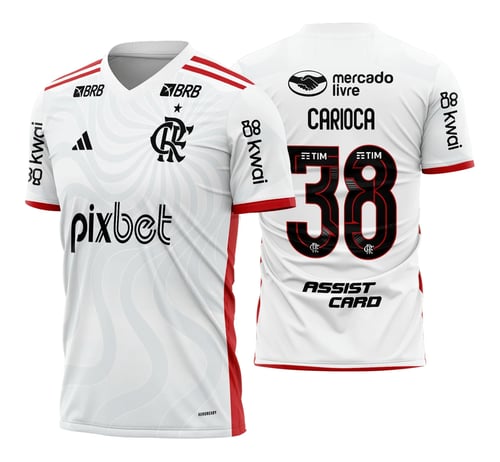  Arte Vetor Camisa Flamengo Reserva 2024 - 2025