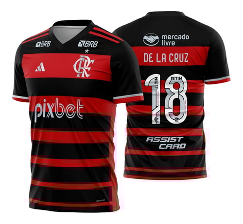 Arte Vetor Camisa Flamengo Titular 2024