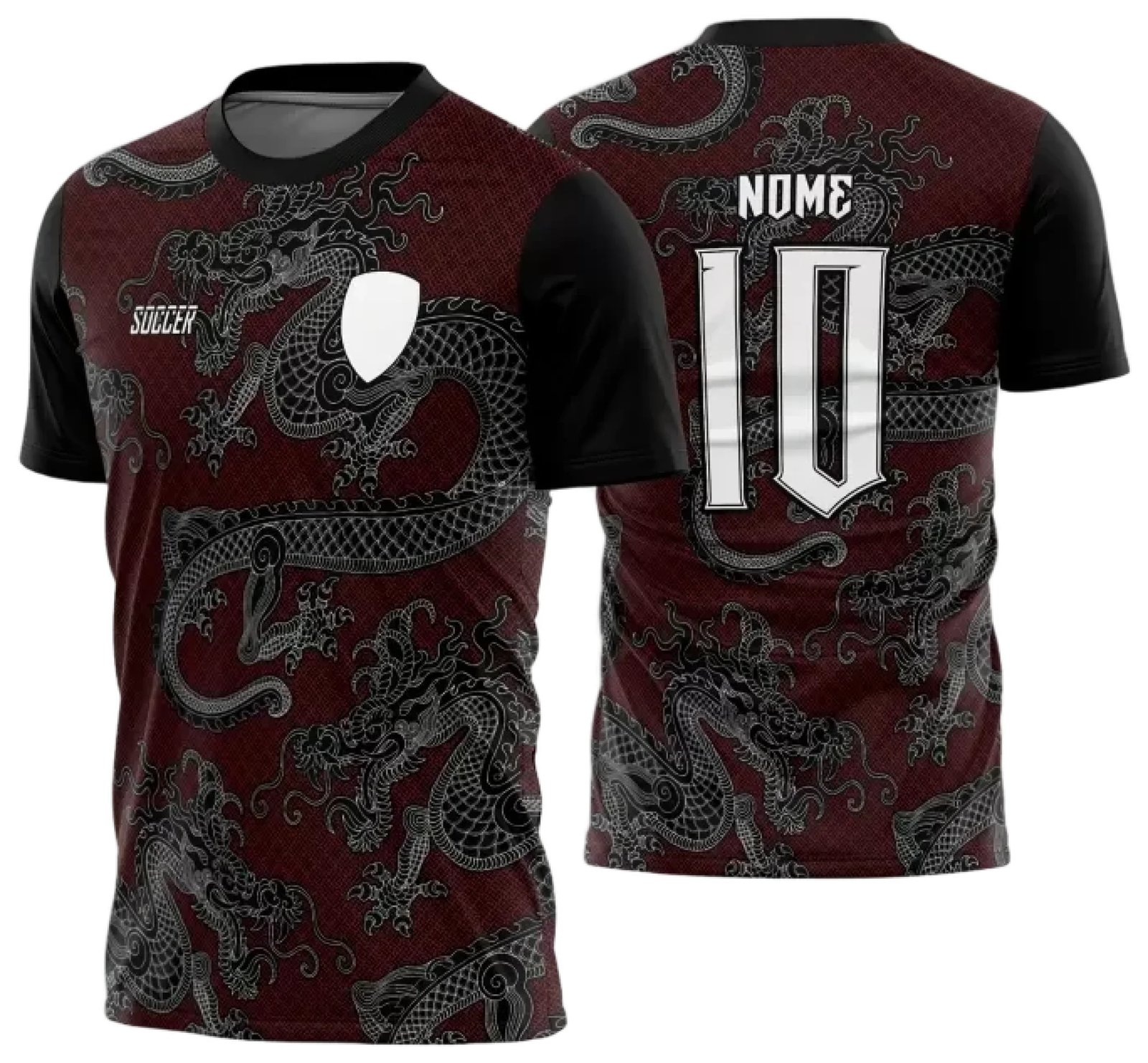 Arte Vetor Camisa InterClasse 2024 Modelo 39 Dragões Vermelho