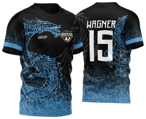 Arte Vetor Camisa InterClasse 2024 Modelo 40 Dragão Azul