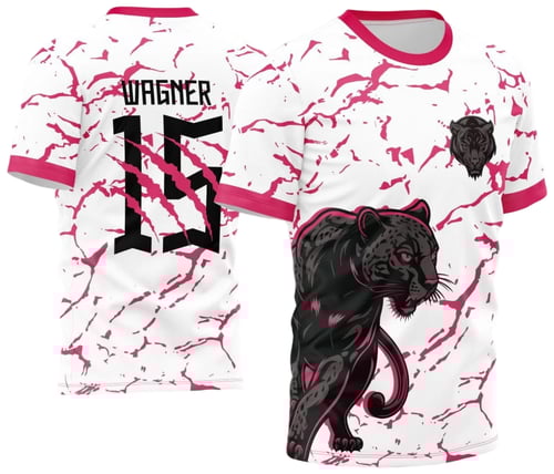 Arte Vetor Camisa InterClasse 2024 Pantera Branca e Rosa
