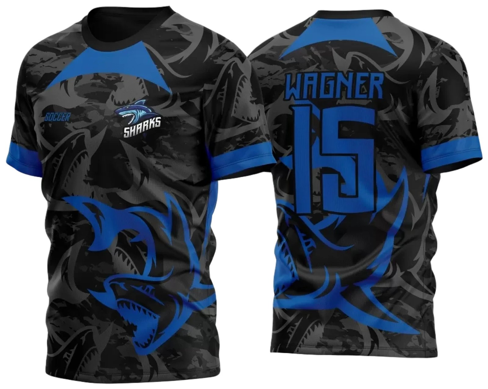 Arte Vetor Camisa InterClasse 2024 Tubarão Preto