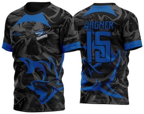 Arte Vetor Camisa InterClasse 2024 Tubarão Preto