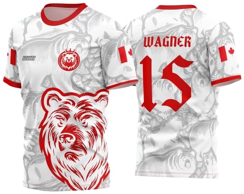 Arte Vetor Camisa InterClasse 2024 Urso Negro com Vermelho