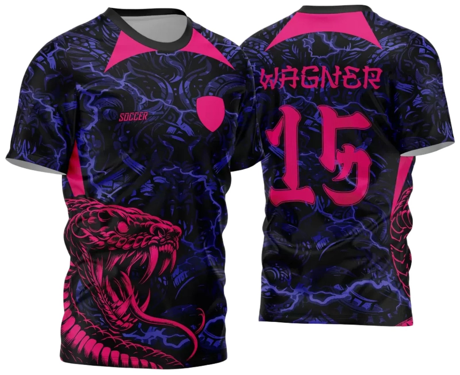 Arte Vetor Camisa Interclasse Cobra Rosa 2024